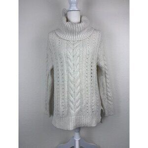 Smartwool women's XS ivory moon ridge boyfriend wool blend‎ oversized sweater